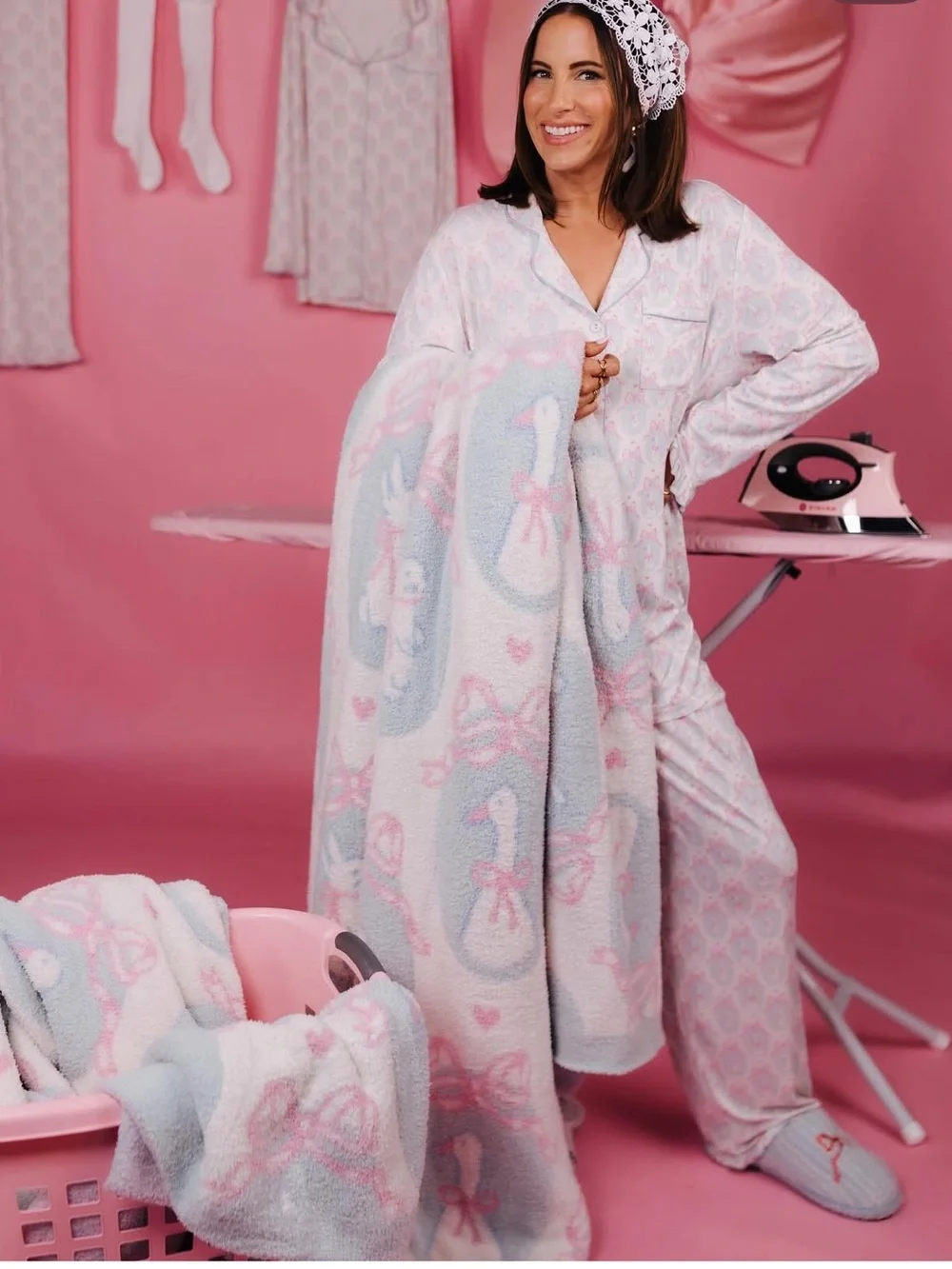 Staykation Bunny & Goose Easter, Toddler, Baby Plush Blanket NWT